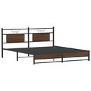 vidaXL barna tölgy színű szerelt fa ágykeret matrac nélkül 160x200 cm