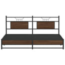 vidaXL barna tölgy színű szerelt fa ágykeret matrac nélkül 160x200 cm