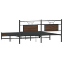 vidaXL barna tölgy színű szerelt fa ágykeret matrac nélkül 160x200 cm