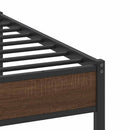 vidaXL barna tölgy színű szerelt fa ágykeret matrac nélkül 160x200 cm