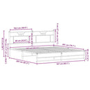 vidaXL barna tölgy színű szerelt fa ágykeret matrac nélkül 160x200 cm