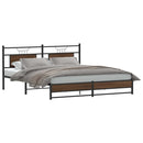 vidaXL barna tölgy színű szerelt fa ágykeret matrac nélkül 160x200 cm