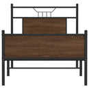vidaXL barna tölgy színű szerelt fa ágykeret matrac nélkül 75x190 cm