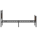 vidaXL barna tölgy színű szerelt fa ágykeret matrac nélkül 75x190 cm