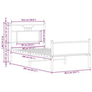 vidaXL barna tölgy színű szerelt fa ágykeret matrac nélkül 80x200 cm