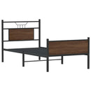 vidaXL barna tölgy színű szerelt fa ágykeret matrac nélkül 90x190 cm