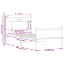 vidaXL barna tölgy színű szerelt fa ágykeret matrac nélkül 90x200 cm