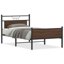 vidaXL barna tölgy színű szerelt fa ágykeret matrac nélkül 90x190 cm