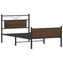 vidaXL barna tölgy színű szerelt fa ágykeret matrac nélkül 90x190 cm