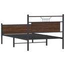 vidaXL barna tölgy színű szerelt fa ágykeret matrac nélkül 90x190 cm
