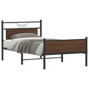 vidaXL barna tölgy színű szerelt fa ágykeret matrac nélkül 90x190 cm