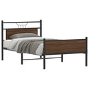 vidaXL ágykeret matrac nélkül barna tölgy 107x203 cm műfa