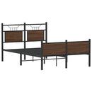 vidaXL barna tölgy színű szerelt fa ágykeret matrac nélkül 120x190 cm