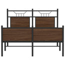 vidaXL barna tölgy színű szerelt fa ágykeret matrac nélkül 120x190 cm