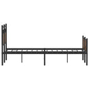 vidaXL barna tölgy színű szerelt fa ágykeret matrac nélkül 120x190 cm