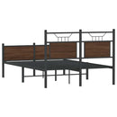 vidaXL barna tölgy színű szerelt fa ágykeret matrac nélkül 120x190 cm