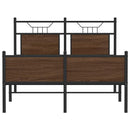 vidaXL barna tölgy színű szerelt fa ágykeret matrac nélkül 120x200 cm