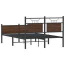 vidaXL barna tölgy színű szerelt fa ágykeret matrac nélkül 120x200 cm