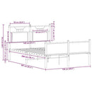vidaXL barna tölgy színű szerelt fa ágykeret matrac nélkül 120x200 cm