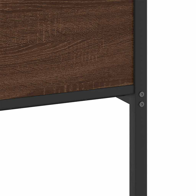 vidaXL barna tölgy színű szerelt fa ágykeret matrac nélkül 137x190 cm