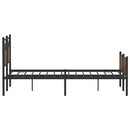 vidaXL barna tölgy színű szerelt fa ágykeret matrac nélkül 140x190 cm