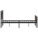 vidaXL barna tölgy színű szerelt fa ágykeret matrac nélkül 150x200 cm