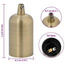 vidaXL 2 db bronz lámpatartók E27