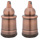 vidaXL 2 db vörös bronz lámpatartók E27