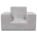 vidaXL világosszürke puha plüss gyerekkanapé