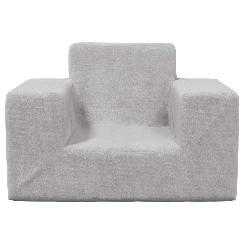 vidaXL világosszürke puha plüss gyerekkanapé