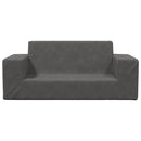 vidaXL kétszemélyes antracitszürke puha plüss gyerekkanapé