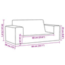 vidaXL kétszemélyes antracitszürke puha plüss gyerekkanapé