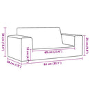 vidaXL kétszemélyes krémszínű puha plüss gyerekkanapé