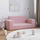 vidaXL kétszemélyes rózsaszín puha plüss gyerekkanapé