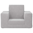 vidaXL világosszürke puha plüss gyerek kanapéágy