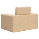 vidaXL krémszínű puha plüss gyerek kanapéágy