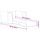 vidaXL krémszínű puha plüss gyerek kanapéágy