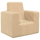 vidaXL krémszínű puha plüss gyerekkanapé