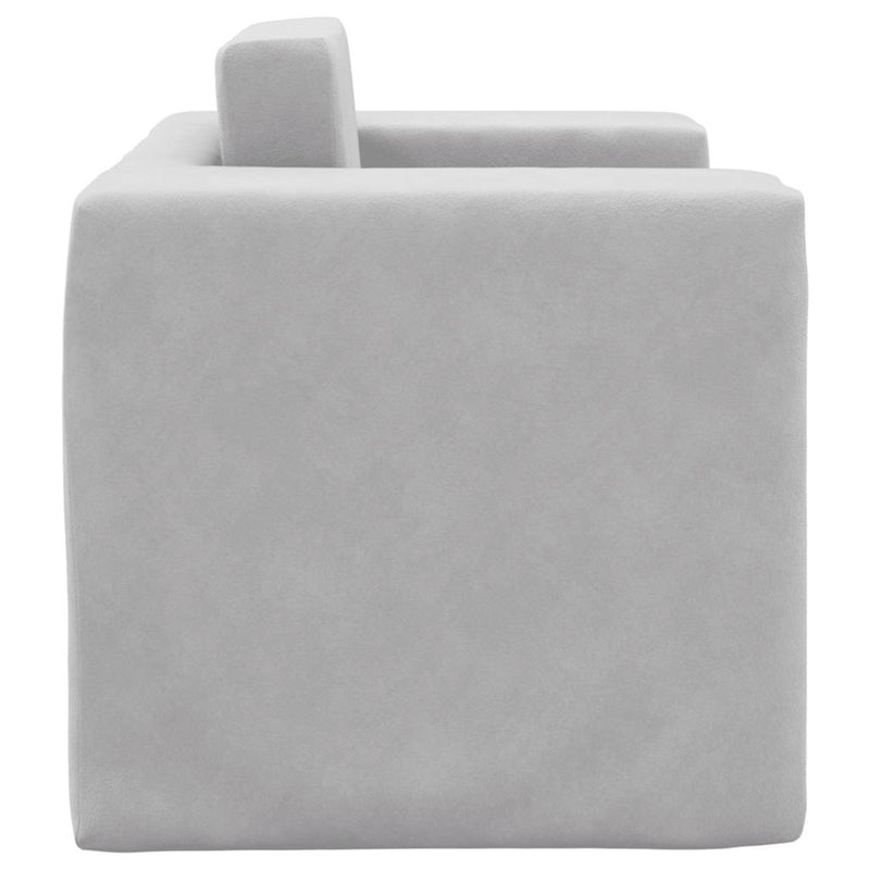 vidaXL világosszürke puha plüss gyerek kanapéágy