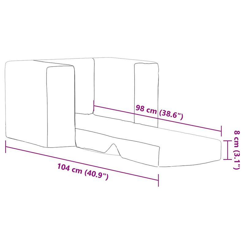 vidaXL világosszürke puha plüss gyerek kanapéágy