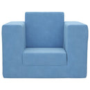 vidaXL kék puha plüss gyerek kanapéágy