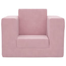 vidaXL rózsaszín puha plüss gyerek kanapéágy