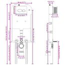 vidaXL Cisztér Keret tárolóval Fehér 50 x 8 x 131 cm Acél