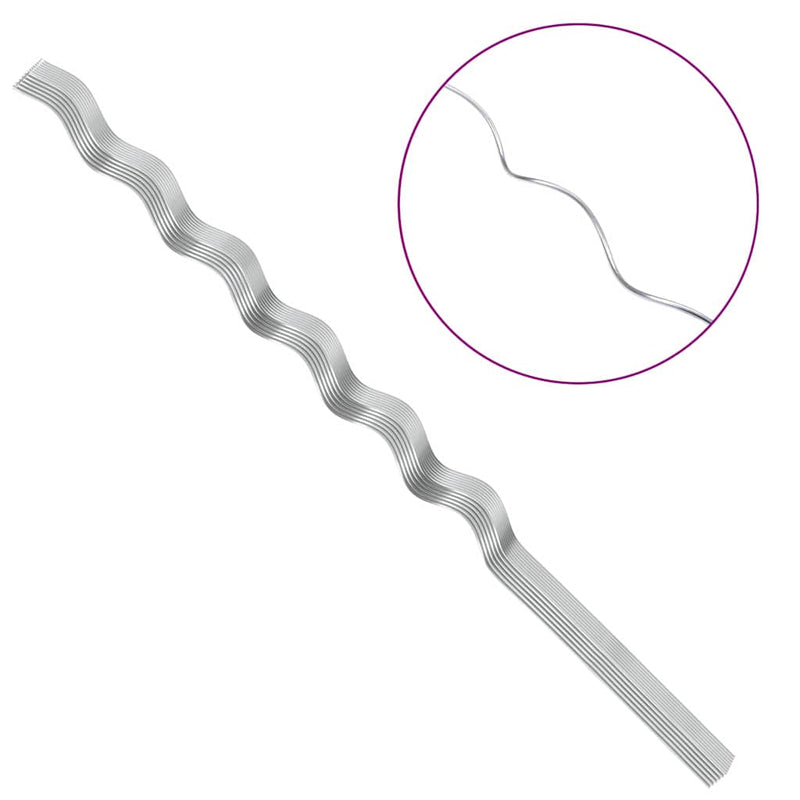 vidaXL Spirál növénytámaszok 50 pcs Ezüst 150 cm Horganyzott acél