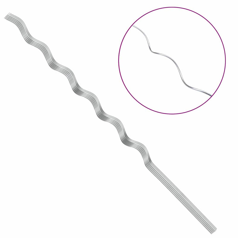 vidaXL Spirál növénytámaszok 20 pcs Ezüst 150 cm Horganyzott acél