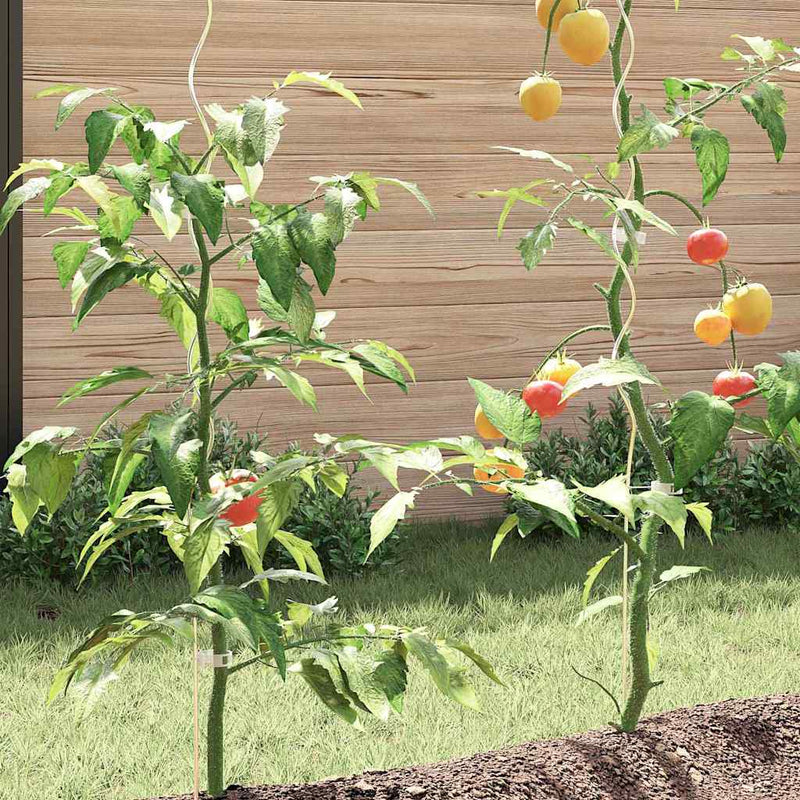vidaXL Spirál növénytámaszok 5 pcs Ezüst 150 cm Horganyzott acél