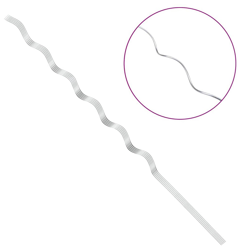 vidaXL Spirál növénytámaszok 5 pcs Ezüst 150 cm Horganyzott acél