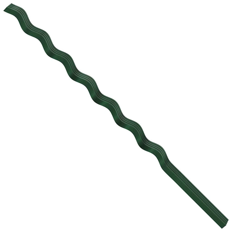 vidaXL Spirál növénytámaszok 50 pcs Zöld 170 cm PVC bevonatos acél