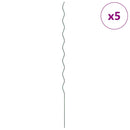 vidaXL Spirál növénytámaszok 5 pcs Zöld 170 cm PVC bevonatos acél