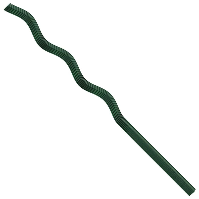 vidaXL Spirál növénytámaszok 20 pcs Zöld 110 cm PVC bevonatos acél